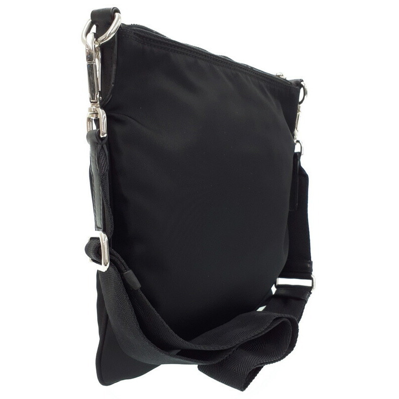 Prada Tessuto Leather Nero Crossbody Bag Saffiano Black Messenger
